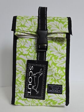 Scout Toiletry Bag — Lime Green Floral with Black Trim
